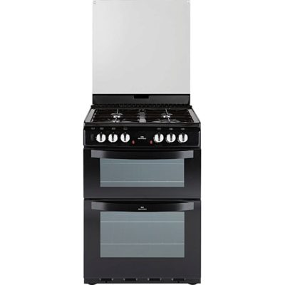 New World 601DFDOL 60cm Dual Fuel Double Oven Cooker in Black New World 601DFDOL 60cm Dual Fuel Double Oven Cooker in Black